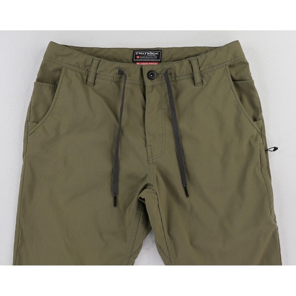 686 Everywhere Pants Mens 32x30 Green Relaxed Fit Stretch Chino Travel - Picture 3 of 13